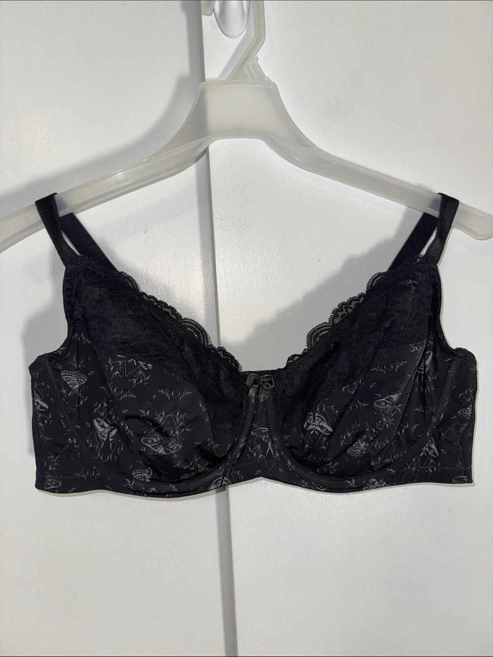 Torrid Nightfall Unlined Full Coverage Bra Mystic Print Women’s 44D Black